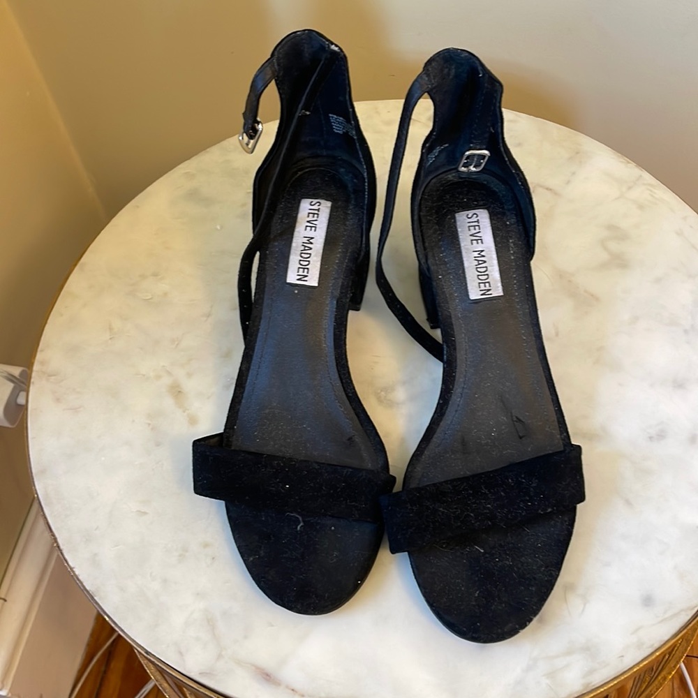 Steve Madden Irenee Black Suede Heels